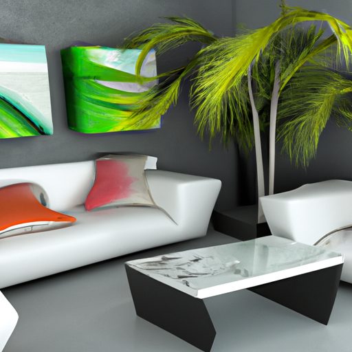 a modern living room with plants photore 512x512 97057334