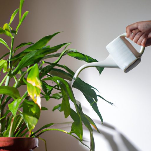 a person carefully watering a houseplant 512x512 17708957