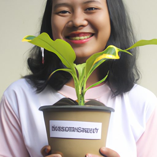 a person lovingly holding a potted plant 512x512 52801556