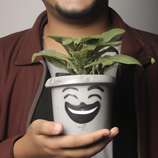 a person lovingly holding a potted plant 512x512 54159743