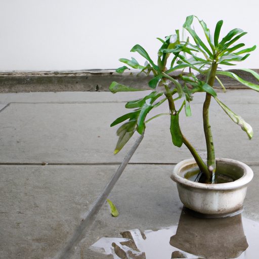 a potted plant in a waterlogged pot phot 512x512 23543399