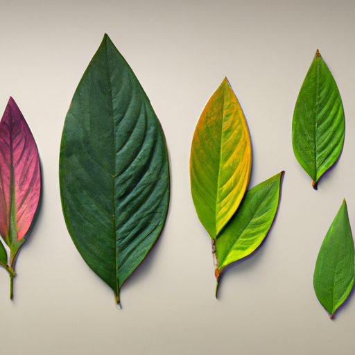 comparison of leaf sizes and colors phot 512x512 18509352