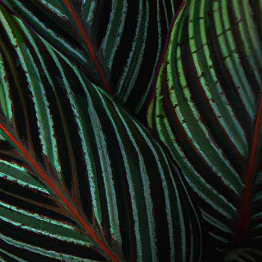 lush calathea leaves in intricate patter 512x512 50642792