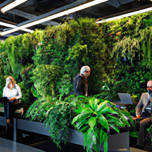 office workers surrounded by lush plants 512x512 5647784