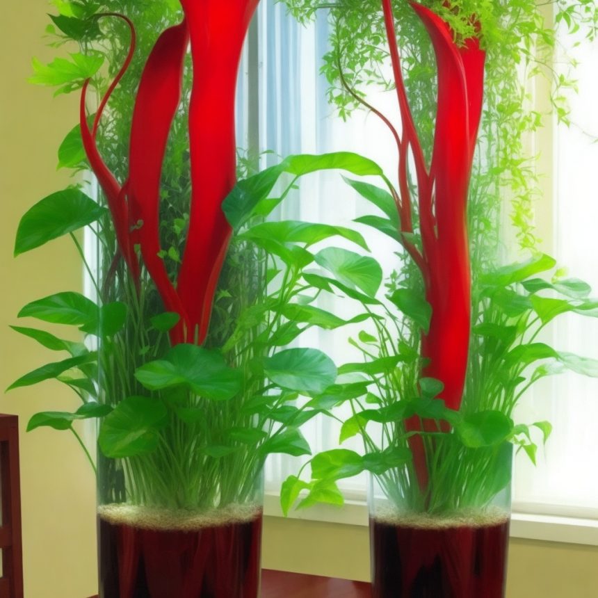Tall Red Aquarium Plants