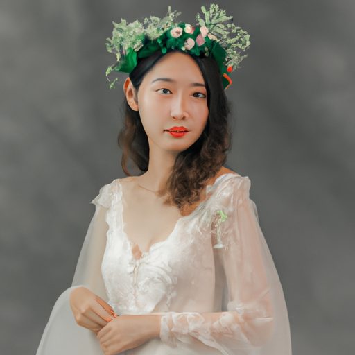 a bride wearing a myrtle wreath photorea 512x512 1340829
