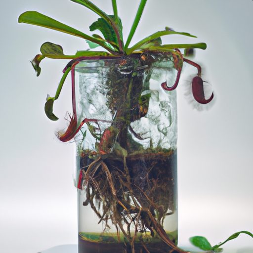 a carnivorous plant with roots extending 512x512 75873871