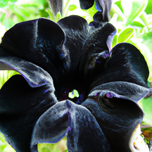 a close up of a black velvet petunia wit 512x512 574586