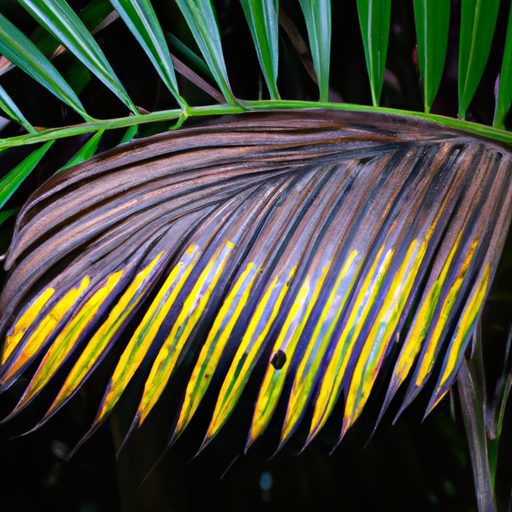 a close up of a palm leaf with dark brow 512x512 77095669
