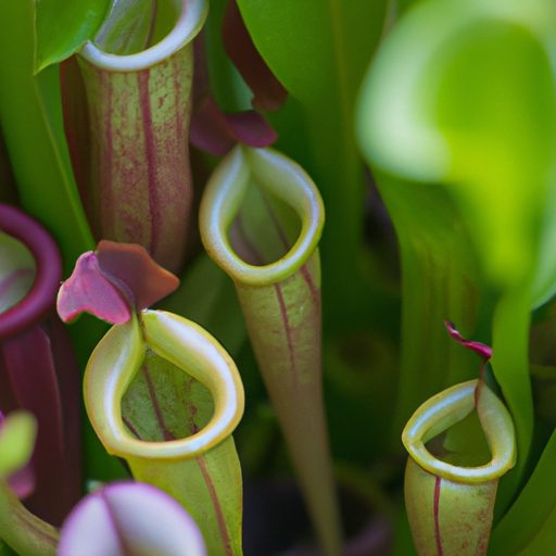 a close up of a pitcher plant with multi 512x512 50167376