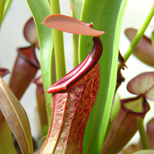 a close up of a pitcher plant with multi 512x512 88336115