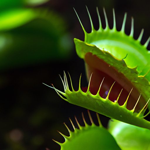 a close up of a venus flytraps open jaws 512x512 38457079