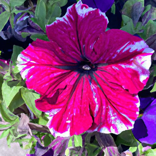 a close up of a vibrant purple petunia w 512x512 21725647
