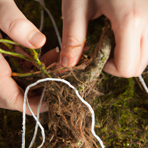 a close up of hands wrapping plant roots 512x512 6608361