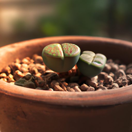 a close up photograph of a potted lithop 512x512 60063130