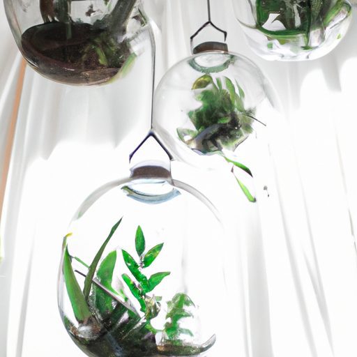a collection of hanging glass terrariums 512x512 98898732