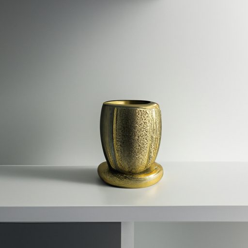 a concrete plant pot with gold accents s 512x512 17072447