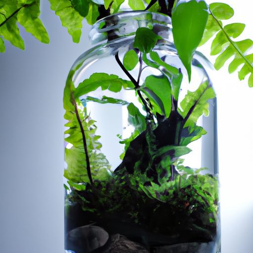 a glass jar filled with lush green plant 512x512 48144835