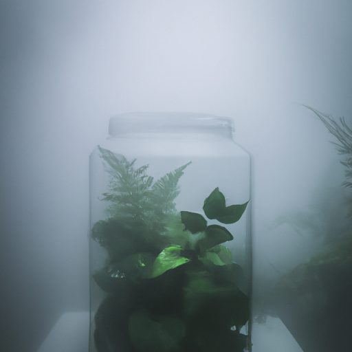 a glass jar with lush green plants insid 512x512 60909192