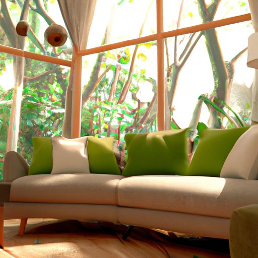 a lush green forest inside a cozy living 512x512 6979420