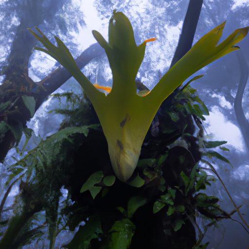 a lush staghorn fern surrounded by mist 512x512 32778483