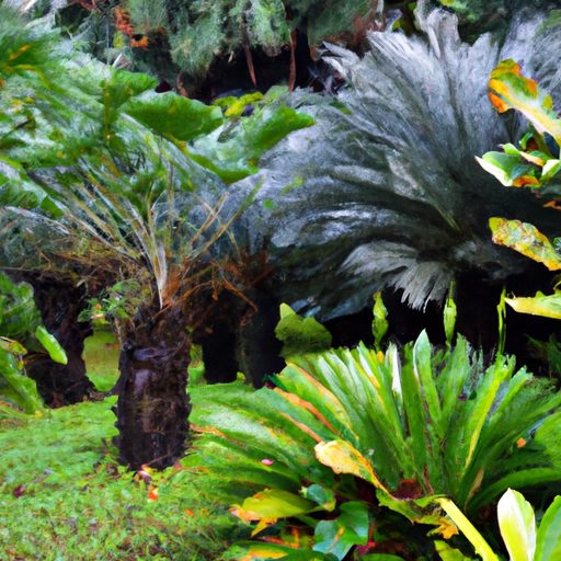 a lush tropical garden with various spec 512x512 27151523