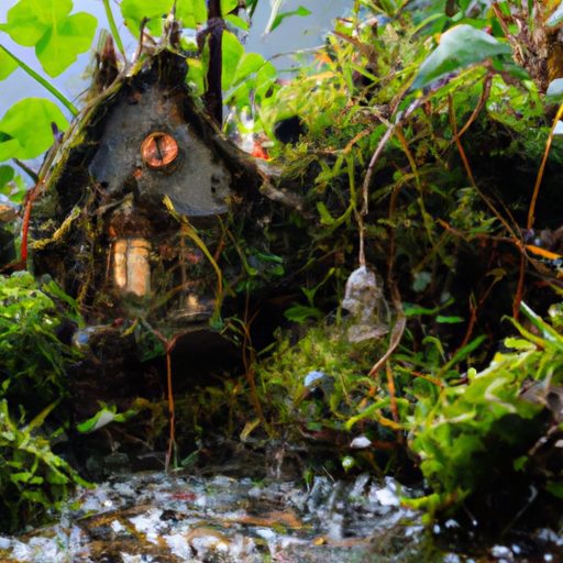 a miniature fairy house nestled in a mos 512x512 50099439