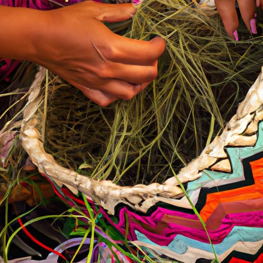 a native american weaving a basket with 512x512 42613119