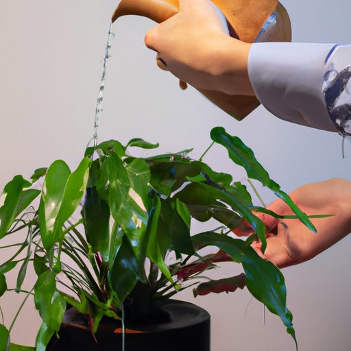 a person carefully watering kokedama pla 512x512 83123219