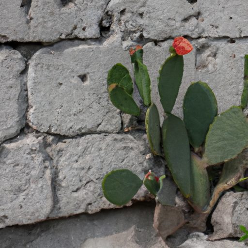 a resilient cactus blooms amidst destruc 512x512 84385769
