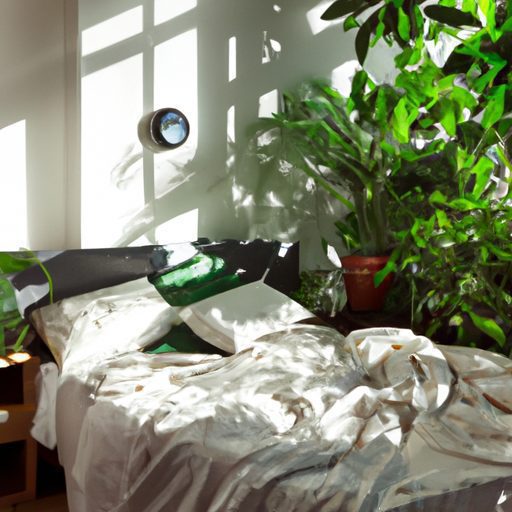 a serene bedroom with lush green plants 512x512 80141185
