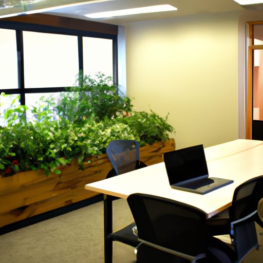 a serene office space adorned with lush 512x512 62420900