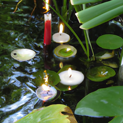 a small pond with water lilies and float 512x512 56907347