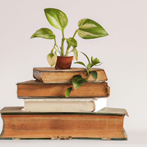 a stack of vintage books with plants gro 512x512 81764730