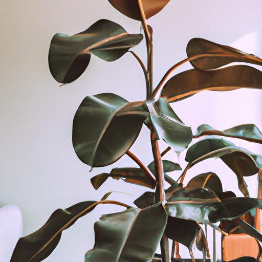 a tall rubber plant with glossy leaves t 512x512 94823232