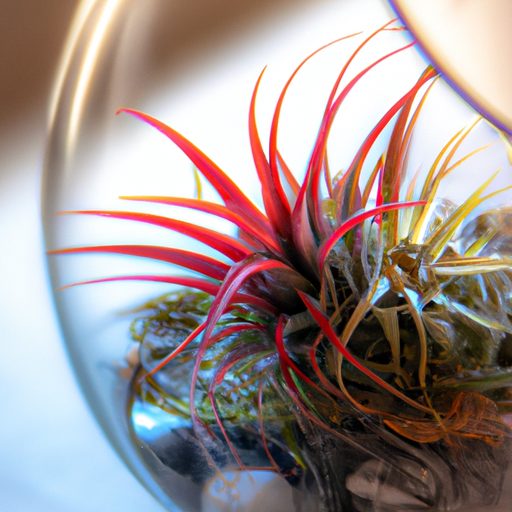 a vibrant air plant nestled in a glass t 512x512 76420379