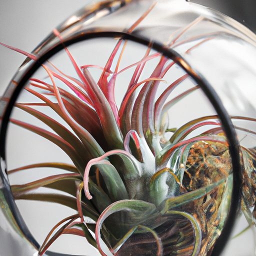 a vibrant air plant nestled in a glass t 512x512 89116414