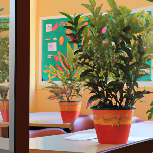 a vibrant classroom with blooming plants 512x512 45376543