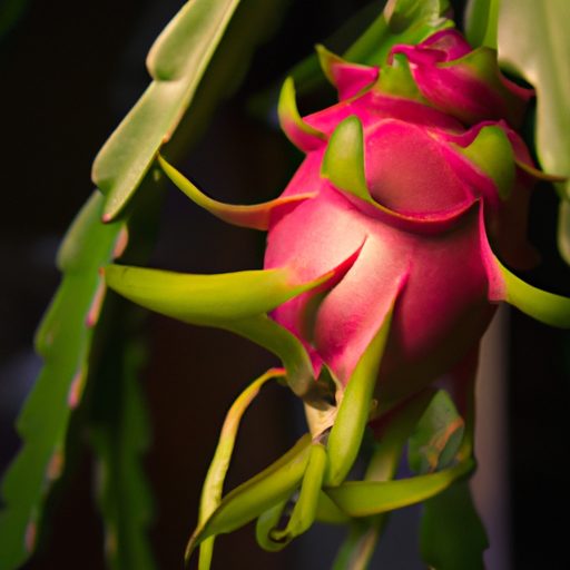 a vibrant dragon fruit plant thriving in 512x512 60328004