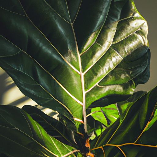 a vibrant fiddle leaf fig illuminated by 512x512 86775763