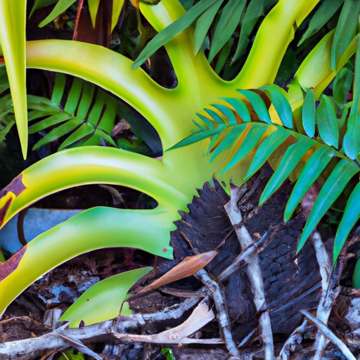 a vibrant green staghorn fern surrounded 512x512 55885643