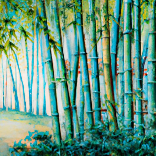 a vibrant painting of a bamboo forest de 512x512 42416559