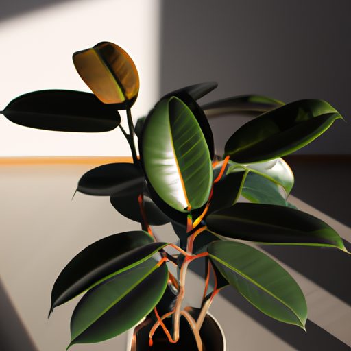 a vibrant rubber plant thriving indoors 512x512 87440815