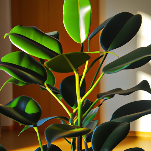 a vibrant rubber plant with glossy leave 512x512 33494058