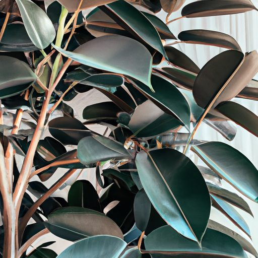 a vibrant rubber tree with lush glossy l 512x512 94379611