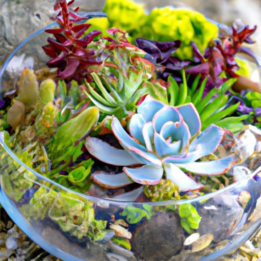 a vibrant succulent terrarium in a glass 512x512 42425036