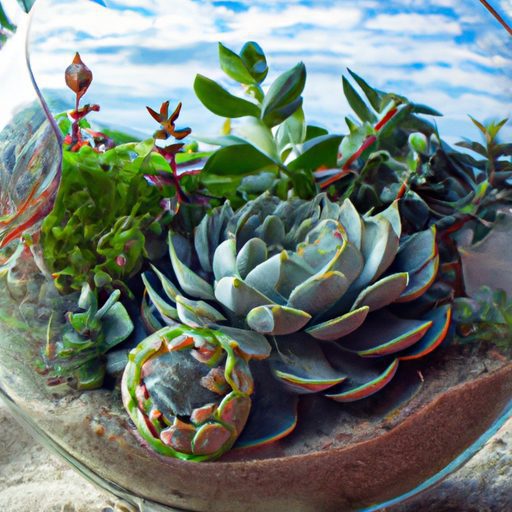 a vibrant succulent terrarium in a glass 512x512 6172746