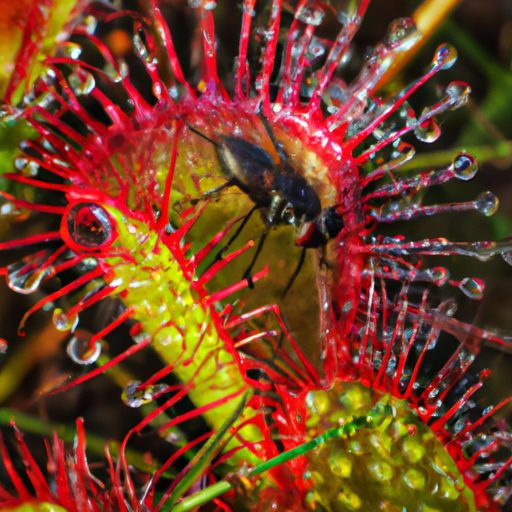 a vibrant sundew plant with glistening d 512x512 99360921