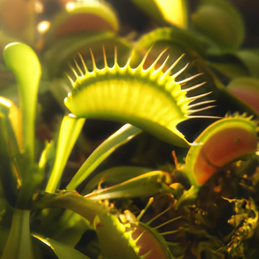 a vibrant venus flytrap in a terrarium b 512x512 99830603