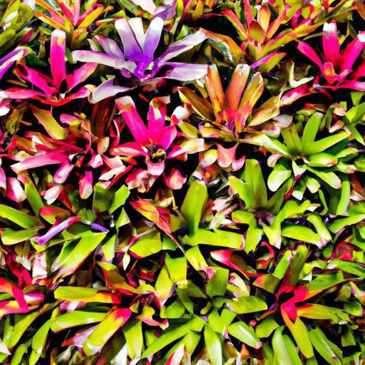 a vibrant wall of colorful bromeliads ph 512x512 17857597